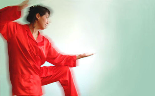 Meester Shen Jin demonstreert de vorm.