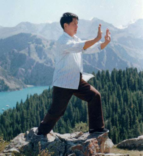 Dr. Shen Hongxun demonstreert de staande houding An